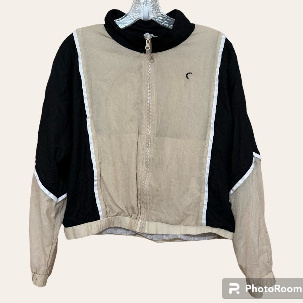 ZYIA Color Block Cropped Windbreaker Jacket Size Small !